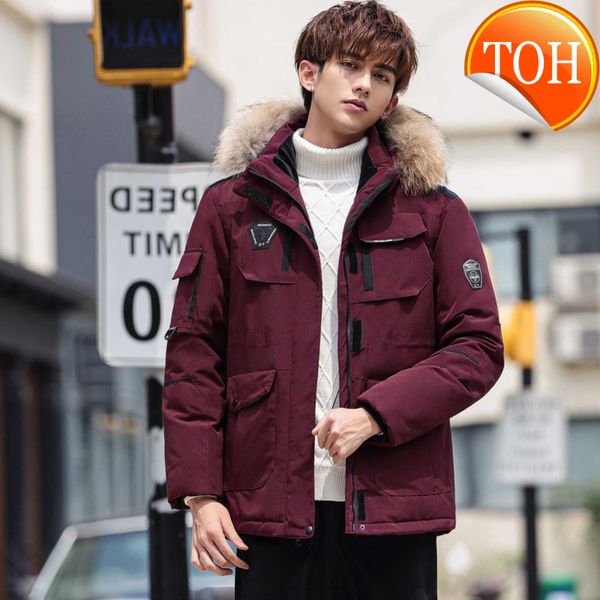winter men's down jacket big pocket fur collar thicken parka male casual waterproof coat warm mens windbreaker wholesale, Black
winter men's down jacket big pocket fur collar thicken parka male casual waterproof coat warm mens windbreaker wholesale, Black