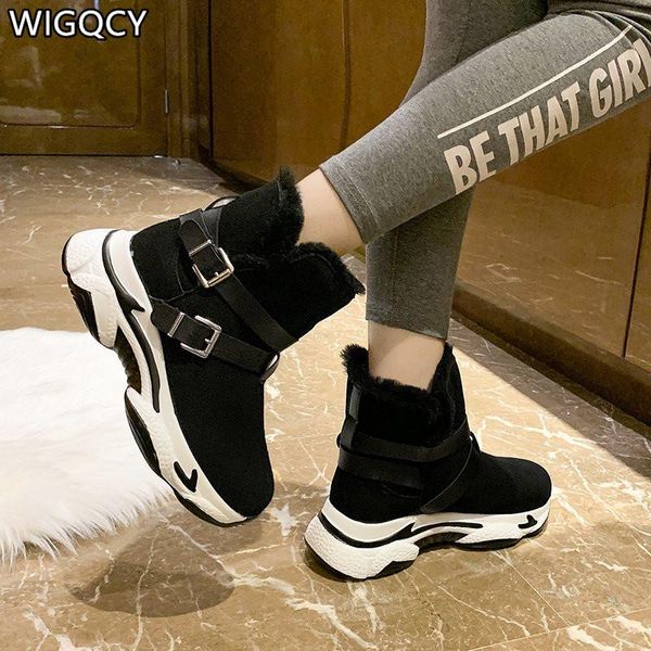 boots 2021 winter women's thick-soled snow comfortable and velvet warm ankle belt buckle platform shoes, Black
boots 2021 winter women's thick-soled snow comfortable and velvet warm ankle belt buckle platform shoes, Black