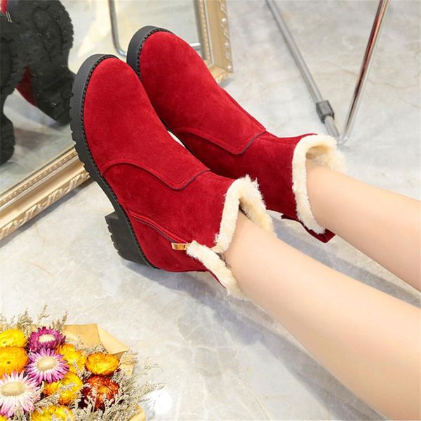 boots snow 2021 warm fur plush insole women winter square heels flock ankle platform ladies suede zipper shoes woman, Black
boots snow 2021 warm fur plush insole women winter square heels flock ankle platform ladies suede zipper shoes woman, Black