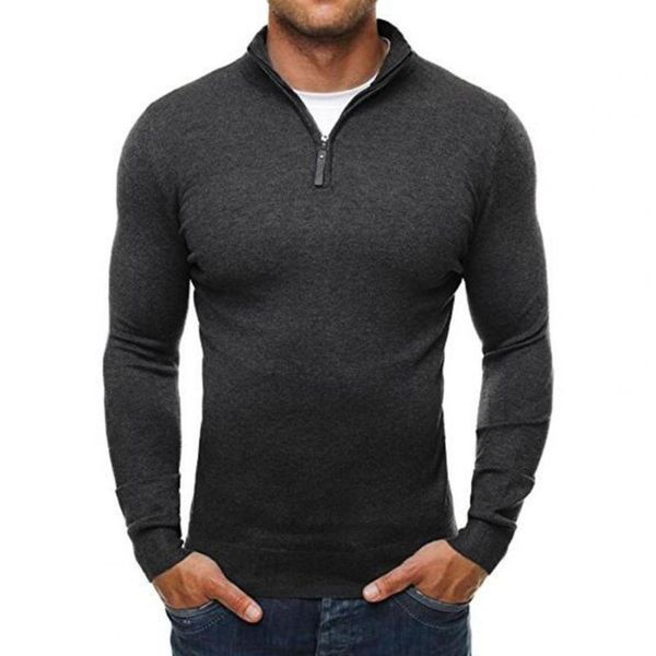 men's sweaters simple knitted sweater thick elastic lightweight solid color zipper neck, White;black
men's sweaters simple knitted sweater thick elastic lightweight solid color zipper neck, White;black