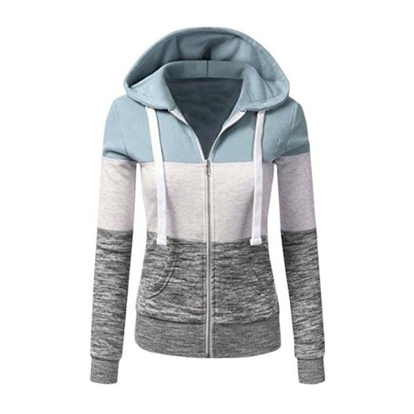 autumn winter tracksuit jacket woman hooded sweatshirts long sleeve zipper patchwork hoodie female outfits women's clothing 210805, Black
autumn winter tracksuit jacket woman hooded sweatshirts long sleeve zipper patchwork hoodie female outfits women's clothing 210805, Black