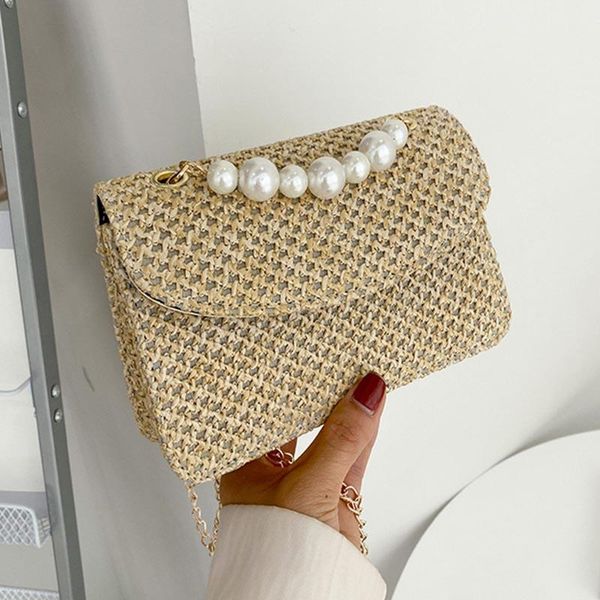evening bags summer high-quality straw flap purse women designer handbag pearl chains shoulder messenger bag weave square crossbody
evening bags summer high-quality straw flap purse women designer handbag pearl chains shoulder messenger bag weave square crossbody
