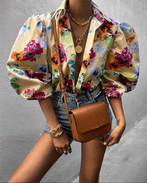 lantern sleeve floral printed autumn womens shirt casual cardigan street office, White
lantern sleeve floral printed autumn womens shirt casual cardigan street office, White