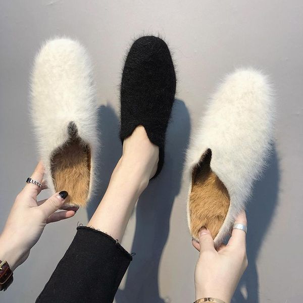fleece slippers female autumn and winter 2021 korean version of the fashion wear flat bottom baotou muller shoes drag, Black
fleece slippers female autumn and winter 2021 korean version of the fashion wear flat bottom baotou muller shoes drag, Black
