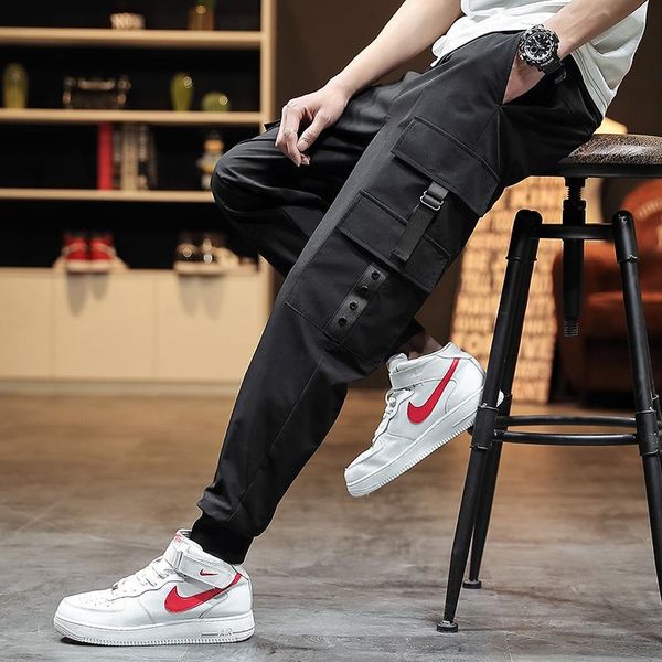 men's pants 2021 men's causal fashion japanese loose streetwear multi-pocket cargo sports casual trousers, Black
men's pants 2021 men's causal fashion japanese loose streetwear multi-pocket cargo sports casual trousers, Black