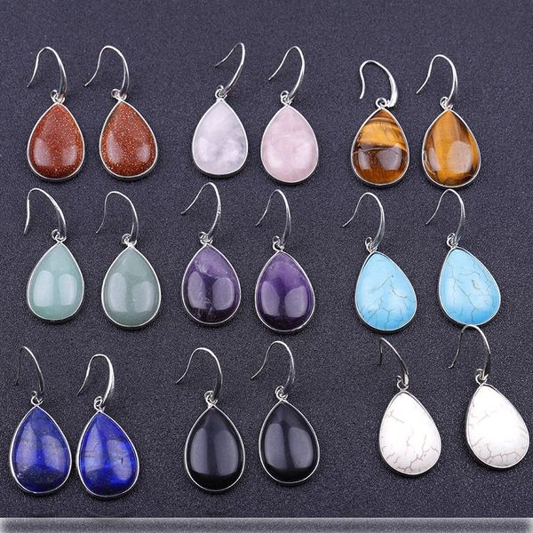 reiki crystal danglers natural stone earring water drop pendulum tiger eye black obsidian amethysts pink quartz drop earrings, Silver
reiki crystal danglers natural stone earring water drop pendulum tiger eye black obsidian amethysts pink quartz drop earrings, Silver