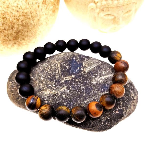 tennis natural 8mm matte tiger eye stone with black onyx beads buddha bracelet for men spiritual healing yoga jewelry dropship, Golden;silver
tennis natural 8mm matte tiger eye stone with black onyx beads buddha bracelet for men spiritual healing yoga jewelry dropship, Golden;silver