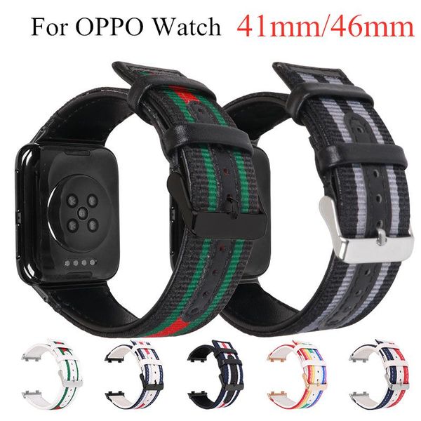 watch bands canvas nylon leather watchband for oppo 41mm 46mm replacement bracelet wrist band, Black;brown
watch bands canvas nylon leather watchband for oppo 41mm 46mm replacement bracelet wrist band, Black;brown