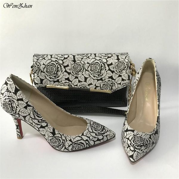 dress shoes pretty high heel with match flower bag wenzhan black leather slip on attractive handbags for any occasion a96-9
dress shoes pretty high heel with match flower bag wenzhan black leather slip on attractive handbags for any occasion a96-9