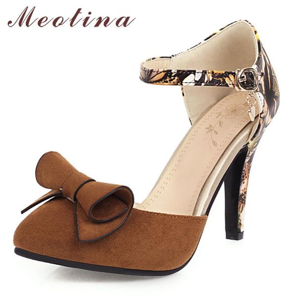 dress shoes meotina high heels women pumps mixed colors thin ankle strap bow buckle pointed toe female big size 34-43, Black
dress shoes meotina high heels women pumps mixed colors thin ankle strap bow buckle pointed toe female big size 34-43, Black