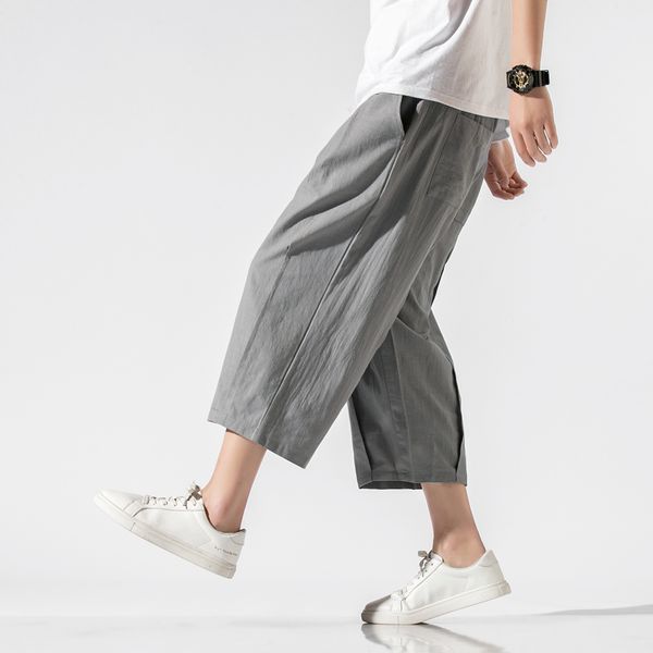 m-5xl plus size men cropped pants summer streetwear elastic waist plain color wide leg pants calf-length men fashion clothing, Black
m-5xl plus size men cropped pants summer streetwear elastic waist plain color wide leg pants calf-length men fashion clothing, Black