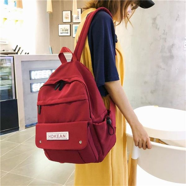 backpack pure color casual women's wild zipper nylon waterproof and comfortable travel bag#g30
backpack pure color casual women's wild zipper nylon waterproof and comfortable travel bag#g30