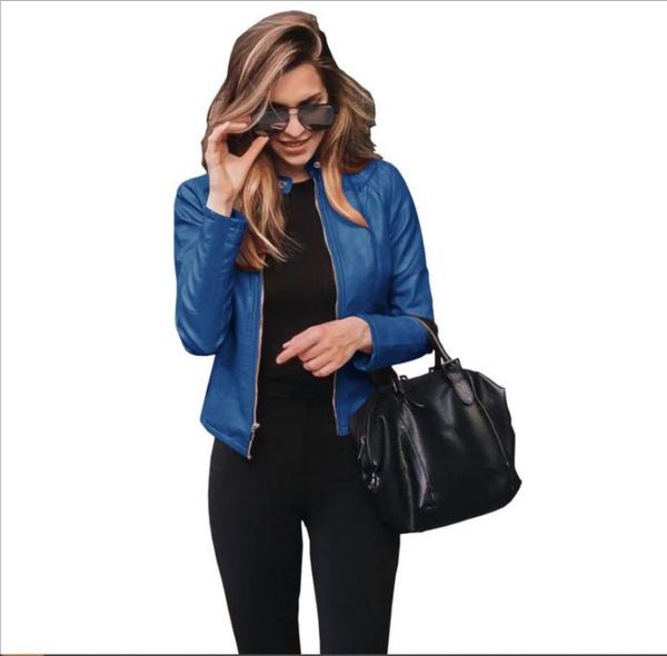 women's jackets 12 colors girl women full sleeve winter autumn pu jacket lady slim thin coat outwear short zipper, Black;brown
women's jackets 12 colors girl women full sleeve winter autumn pu jacket lady slim thin coat outwear short zipper, Black;brown
