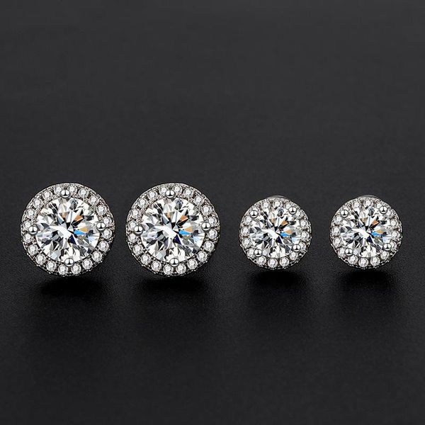 stud s925 silver needle earrings female round bag temperament mozanstone gift jewelry, Golden;silver
stud s925 silver needle earrings female round bag temperament mozanstone gift jewelry, Golden;silver