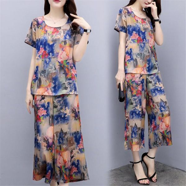 women's tracksuits floral print women two piece outfits summer wide leg pants loose 2 set and ensemble femme deux pieces tracksuit, Gray
women's tracksuits floral print women two piece outfits summer wide leg pants loose 2 set and ensemble femme deux pieces tracksuit, Gray