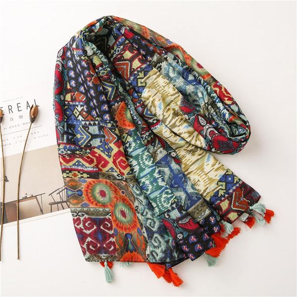 scarves fancy travel scarf with bohemia design cotton pashimina tassel aqua bright yellow india style headscarf shawls, Blue;gray
scarves fancy travel scarf with bohemia design cotton pashimina tassel aqua bright yellow india style headscarf shawls, Blue;gray