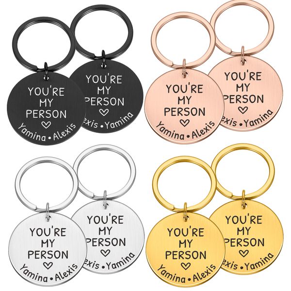 10pieces/lot 2pcs custom keychain personalized name keychain gift youre my person for boyfriend girlfriend husband wife couple key chain, Silver
10pieces/lot 2pcs custom keychain personalized name keychain gift youre my person for boyfriend girlfriend husband wife couple key chain, Silver