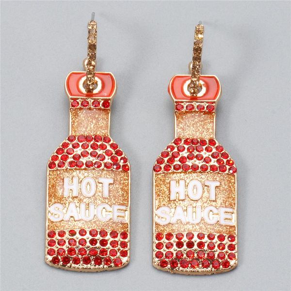cute bottle shaped crystal earrings for women fashion jewelry hyperbole rhinestone drop accessories dangle & chandelier, Silver
cute bottle shaped crystal earrings for women fashion jewelry hyperbole rhinestone drop accessories dangle & chandelier, Silver