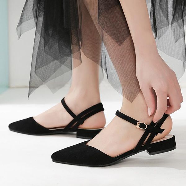 women spring female sandals pointed toe strap pumps plus size 34-42 mom shoes slingbacks business for ladies, Black
women spring female sandals pointed toe strap pumps plus size 34-42 mom shoes slingbacks business for ladies, Black
