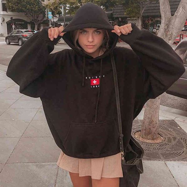 women's hoodies & sweatshirts fashion chic letter embroidery hoodie women black cotton long sleeve autumn boyfriend style casual sweats
women's hoodies & sweatshirts fashion chic letter embroidery hoodie women black cotton long sleeve autumn boyfriend style casual sweats