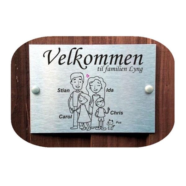 other door hardware (velkommen)norwegian plaques personalised stick family name signs for 4 people aluminium-polyethilene composite panel
other door hardware (velkommen)norwegian plaques personalised stick family name signs for 4 people aluminium-polyethilene composite panel