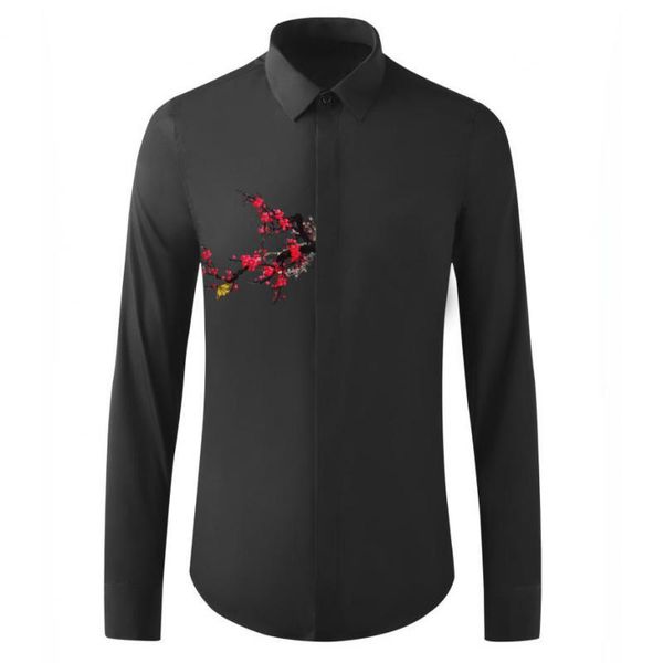 men's casual shirts cotton male luxury plum blossom and butterfly printed long sleeve mens dress slim fit party man 4xl, White;black
men's casual shirts cotton male luxury plum blossom and butterfly printed long sleeve mens dress slim fit party man 4xl, White;black