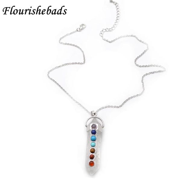 lockets natural clear quartz stone pillar point with 7 different stones chakra pendant linked chains necklace fashion energy jewelry, Silver
lockets natural clear quartz stone pillar point with 7 different stones chakra pendant linked chains necklace fashion energy jewelry, Silver