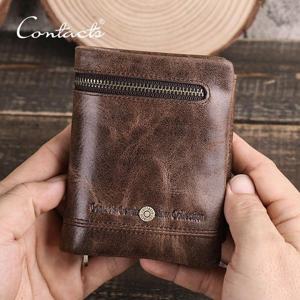 contact's leather men wallet quality mini wallets genuine leather small coin purse card holder casual portfolio male carteiras, Red;black
contact's leather men wallet quality mini wallets genuine leather small coin purse card holder casual portfolio male carteiras, Red;black