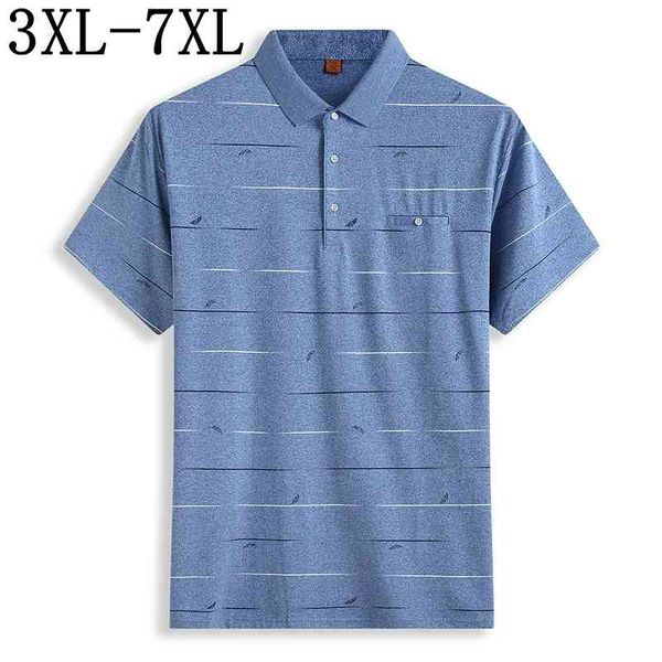 men's polos loose short sleeve lapel casual t-shirt, summer, 3xl-7xl, White;black
