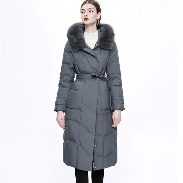 women's runway down coat 100% real fox fur collar hooded casual warm overcoat winter outerwear, Black
women's runway down coat 100% real fox fur collar hooded casual warm overcoat winter outerwear, Black