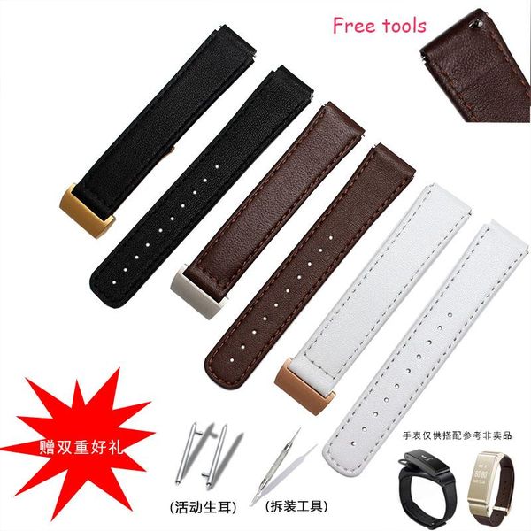 watch bands genuine leather watchband for huawei b2 b3 original strap 15mm 16mm smart wrist bracelet with deployment clasp, Black;brown
watch bands genuine leather watchband for huawei b2 b3 original strap 15mm 16mm smart wrist bracelet with deployment clasp, Black;brown