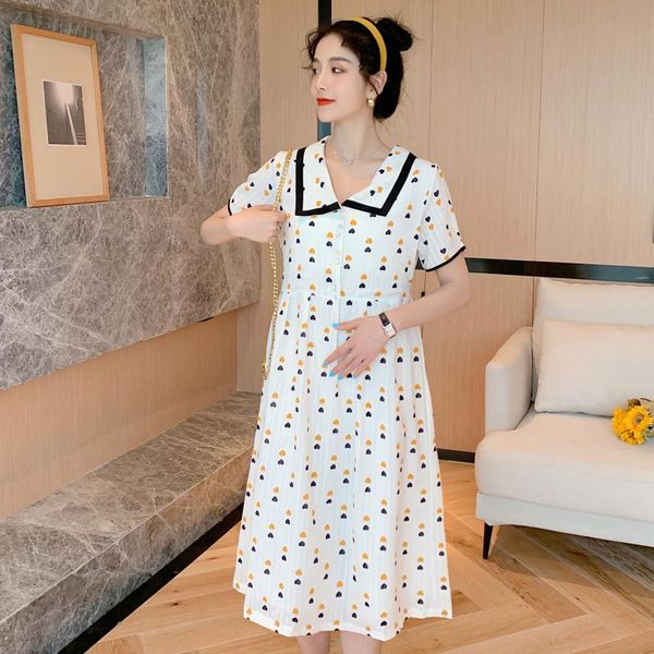 maternity dresses 481# clothes summer short sleeves chiffon sweet heart printing dress fashion pregnant women pregnancy, White
maternity dresses 481# clothes summer short sleeves chiffon sweet heart printing dress fashion pregnant women pregnancy, White