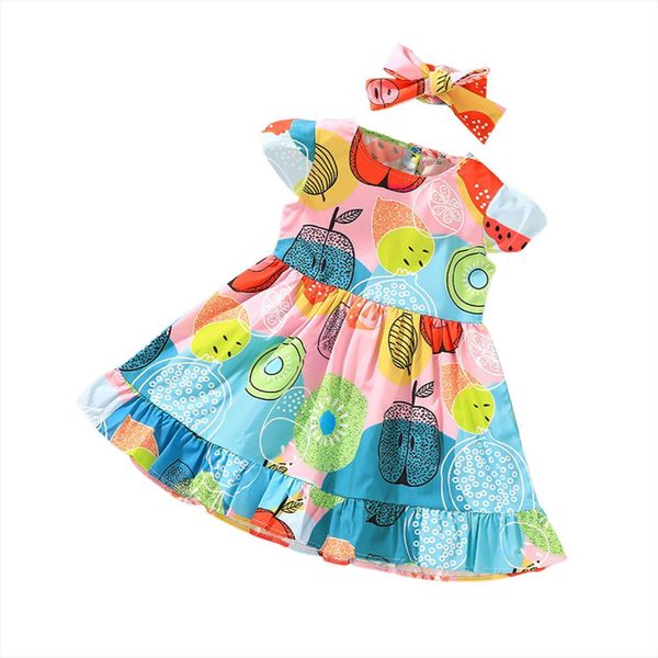 summer kids girls multicolor fruit girl dress print short sleeves a line dresses clothes, Red;yellow
summer kids girls multicolor fruit girl dress print short sleeves a line dresses clothes, Red;yellow