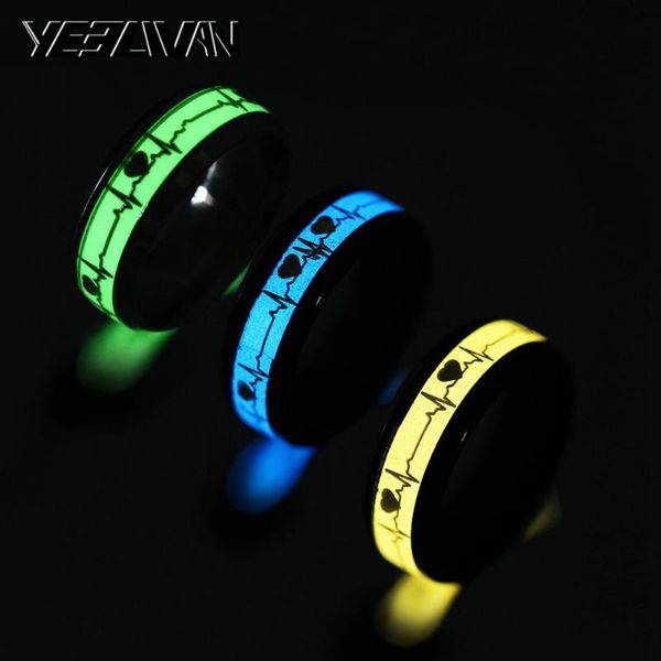 wedding rings green blue yellow glow in the dark heart rate electrocardiogram men's stainless steel wave couple female male ring, Slivery;golden
wedding rings green blue yellow glow in the dark heart rate electrocardiogram men's stainless steel wave couple female male ring, Slivery;golden