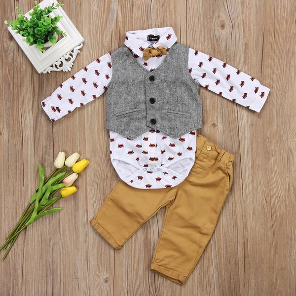 fashionable vest shirt and pants 2pcs set for baby boys autumn winter handsome clothes, White
fashionable vest shirt and pants 2pcs set for baby boys autumn winter handsome clothes, White