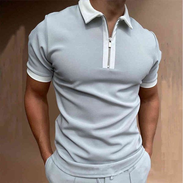 men's short sved polo, busins casual wear, luxury zipper, polo brand, summer, 2021, White;black
men's short sved polo, busins casual wear, luxury zipper, polo brand, summer, 2021, White;black