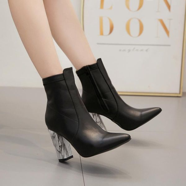 boots 2021 luxury design women 10cm high heels fetish leather pointed block black ankle chunky quality shoes
boots 2021 luxury design women 10cm high heels fetish leather pointed block black ankle chunky quality shoes