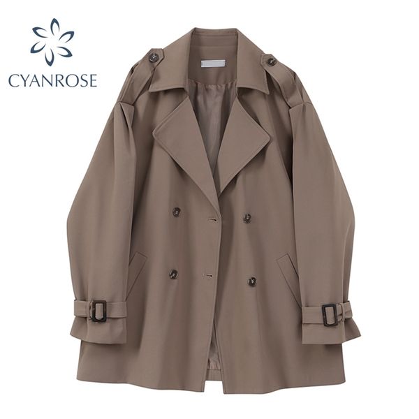 solid trench coat women spring double breasted cardigan notched collar jacket female loose straight casual korean outerwear 210430, Tan;black
solid trench coat women spring double breasted cardigan notched collar jacket female loose straight casual korean outerwear 210430, Tan;black