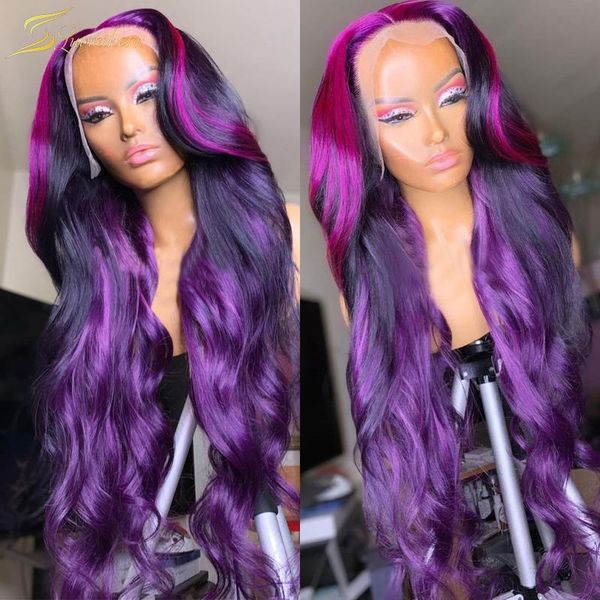 lace wigs dark purple body wave colored 13x6 front wig hd transparent pre plucked full frontal 613 blonde human hair for women, Black;brown
lace wigs dark purple body wave colored 13x6 front wig hd transparent pre plucked full frontal 613 blonde human hair for women, Black;brown