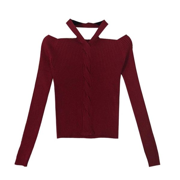 women's sweaters clothing solid vintage cross halter strapless slash neck long sleeve women sweater thin spring autumn chic, White;black
women's sweaters clothing solid vintage cross halter strapless slash neck long sleeve women sweater thin spring autumn chic, White;black
