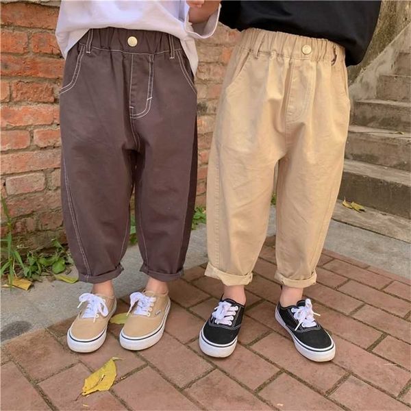 spring autumn washed cotton solid color casual trousers boys and girls all-match pants kids bottoms 211103, Blue
spring autumn washed cotton solid color casual trousers boys and girls all-match pants kids bottoms 211103, Blue
