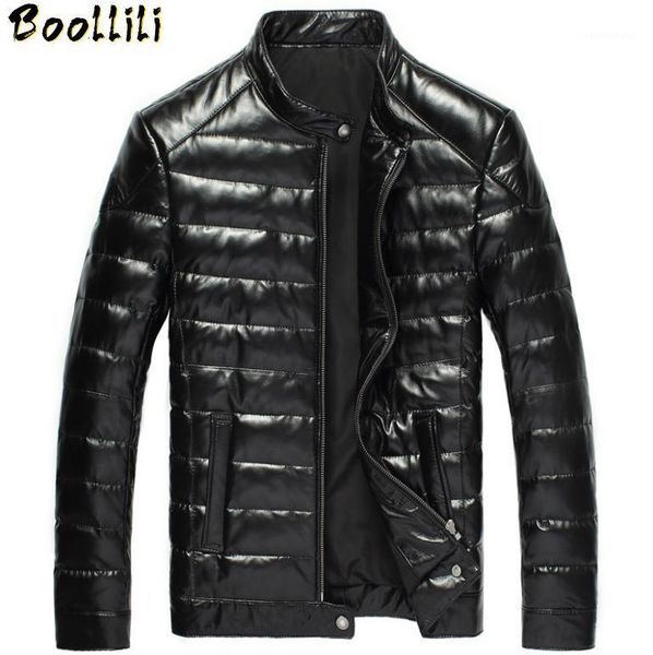 men's leather & faux boollili jacket winter sheepskin coat men genuine stand collar warm down jackets, Black
men's leather & faux boollili jacket winter sheepskin coat men genuine stand collar warm down jackets, Black