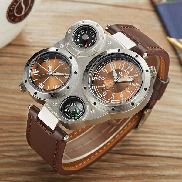 wristwatches oulm casual leather sports watches men unique designer military watch male quartz wrist erkek kol saati, Slivery;brown
wristwatches oulm casual leather sports watches men unique designer military watch male quartz wrist erkek kol saati, Slivery;brown