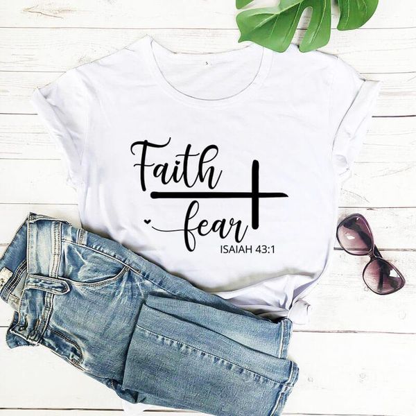women's t-shirt tee summer casual funny t shirt christian shirts for women faith over fear printed, White
women's t-shirt tee summer casual funny t shirt christian shirts for women faith over fear printed, White