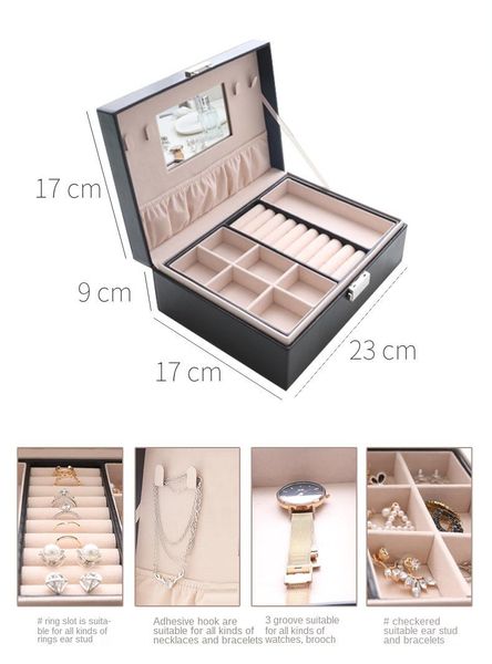 storage boxes & bins cosmetic box with lid pu leather material jewelry double-layer large-capacity drawer makeup
storage boxes & bins cosmetic box with lid pu leather material jewelry double-layer large-capacity drawer makeup