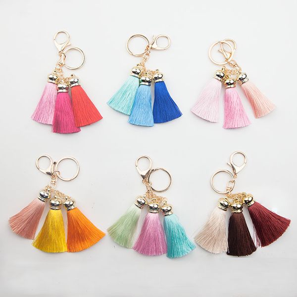 korean high end admiralty 3-head gradual change ice silk tassel key ring women's bag hairball pendanta1, Silver
korean high end admiralty 3-head gradual change ice silk tassel key ring women's bag hairball pendanta1, Silver