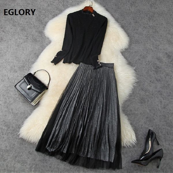 skirts new sweater sets autumn winter 2 piece set women knitted black pullovers+lurex yarn mesh skirt sets casual
skirts new sweater sets autumn winter 2 piece set women knitted black pullovers+lurex yarn mesh skirt sets casual