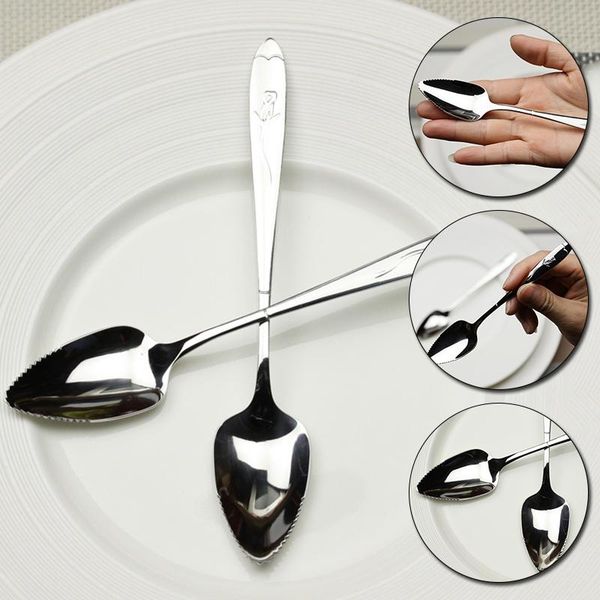 spoons 1pc smooth stainless steel grapefruit spoon multifuctional dessert serrated edge cut fruit kitchen gadget cooking tools
spoons 1pc smooth stainless steel grapefruit spoon multifuctional dessert serrated edge cut fruit kitchen gadget cooking tools