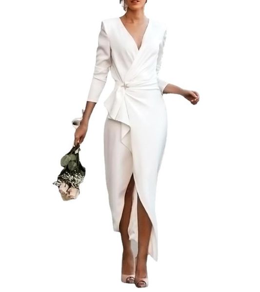 casual dresses elegant party ruffle split wrap dress chic long sleeve v neck slim asymmetrical maxi femme white vestidos, Black;gray
casual dresses elegant party ruffle split wrap dress chic long sleeve v neck slim asymmetrical maxi femme white vestidos, Black;gray