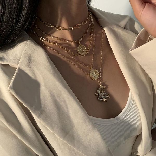 pendant necklaces vintage china crystal dragon shape longevity text head coin necklace for women female fashion multilevel collar jewely, Silver
pendant necklaces vintage china crystal dragon shape longevity text head coin necklace for women female fashion multilevel collar jewely, Silver